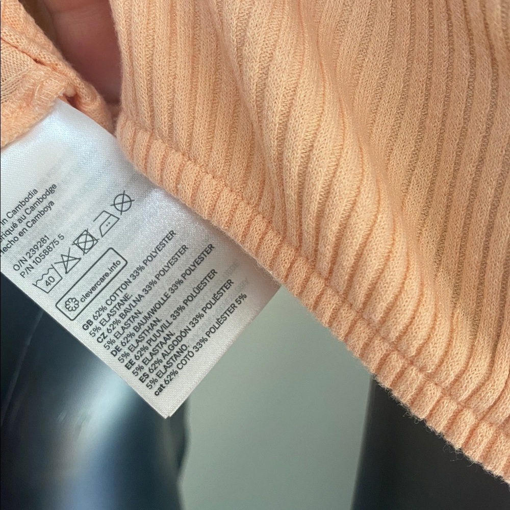 H&M Peach Ribbed Crop Top - Picture 12 of 12